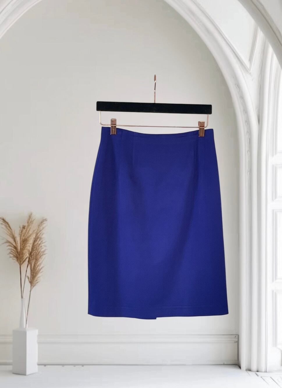 CLASSIQUES 100% Puro Wool Slim Skirt Pansy Color Size 8 Women's